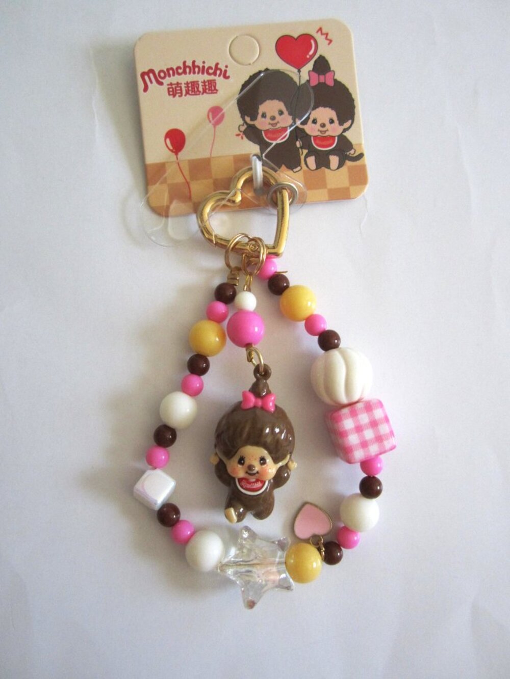 Monchhichi Girl Sekiguchi Phone Charm, Bag Charm, Keychain NEW